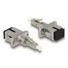 DeLOCK Optiskās šķiedras hibrīdais adapteris LC Simplex spraudnis uz SC Simplex ligzda bēšs