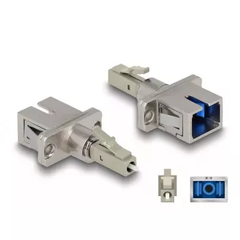 DeLOCK Optiskās šķiedras hibrīdais adapteris LC Simplex spraudnis uz SC Simplex ligzda bēšs