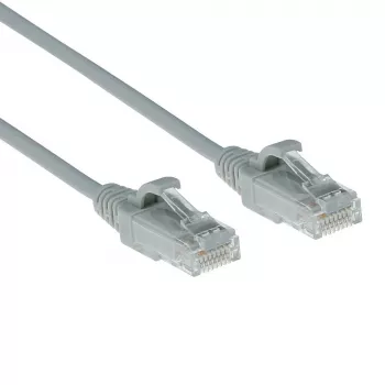 ACT pelēks 10 metru LSZH U/UTP CAT6 datu centra plānā pārlādes vads bez aizķeršanās ar RJ45 savienotājiem