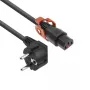ACT strāvas kabelis CEE 7/7 vīrišķais (leņķveida) - C13 IEC Lock+ melns 1 m, EL341S