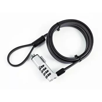 eSTUFF GLB220302 kabeļa slēdzene Melna 1,8 m