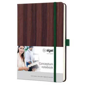 Rakstāmpiezīmju grāmatiņa Sigel CO673 A5 194 loksnes Brūna