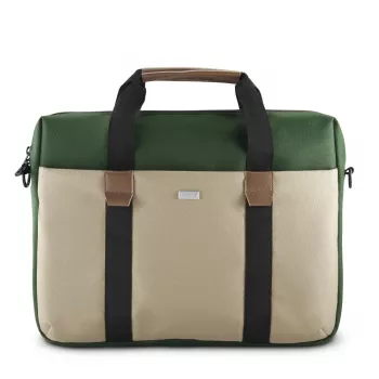 Hama Silvan 35.8 cm (14.1 inch) Toploader bag Beige, zaļa