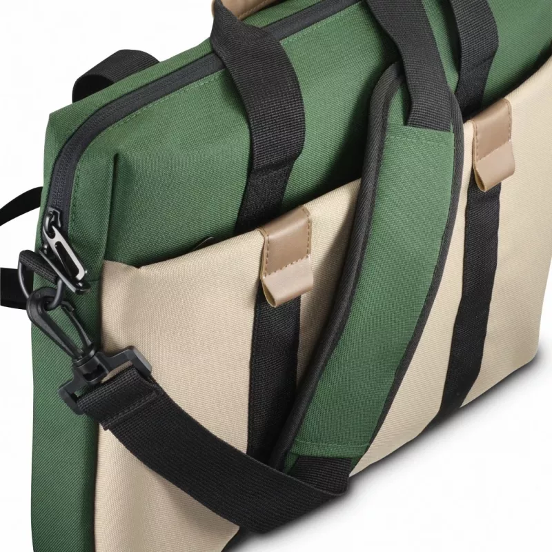 Hama Silvan 35.8 cm (14.1 inch) Toploader bag Beige, zaļa