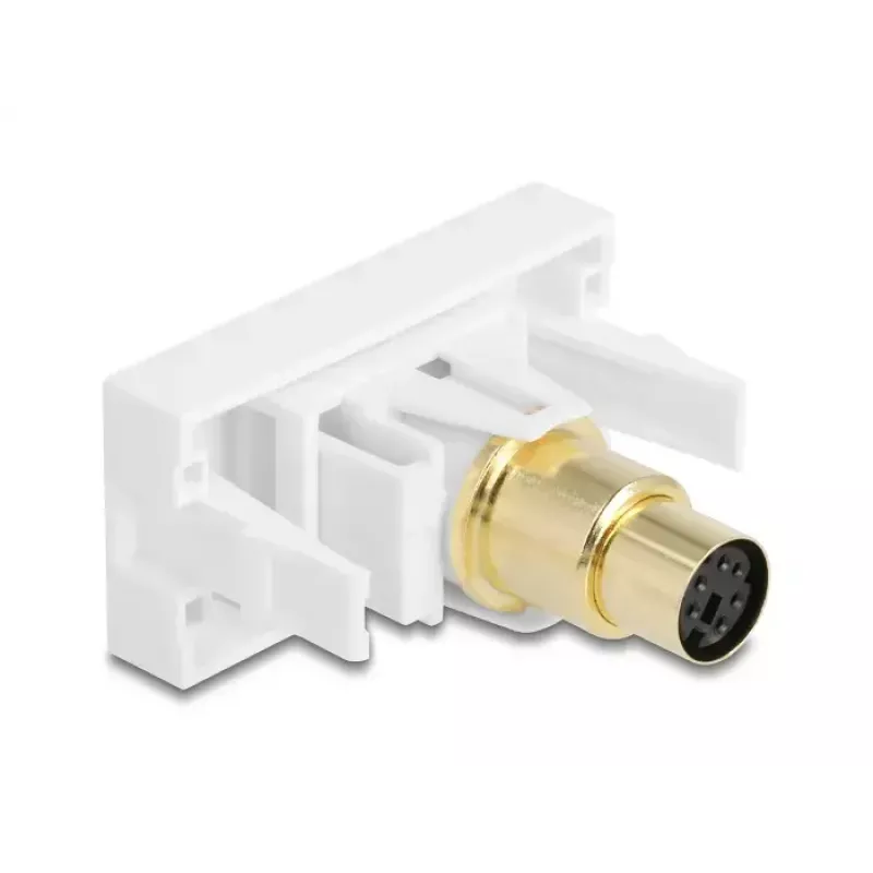 DeLOCK 90873 kabeļu savienotāju adapteris Mini-DIN 6 kontaktu Balts