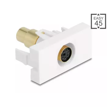 DeLOCK 90873 kabeļu savienotāju adapteris Mini-DIN 6 kontaktu Balts