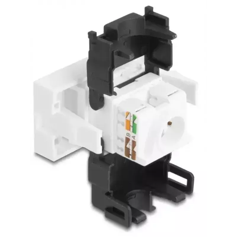 DeLOCK 90879 kabelis savienotāju adapteris RJ45 LSA 180° Melns Balts