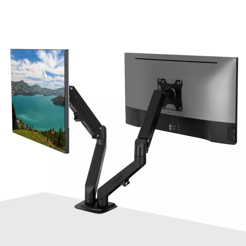 Lindy 40708 monitora stiprinājums / statīvs 68,6 cm (27 collas) Galda, Melns