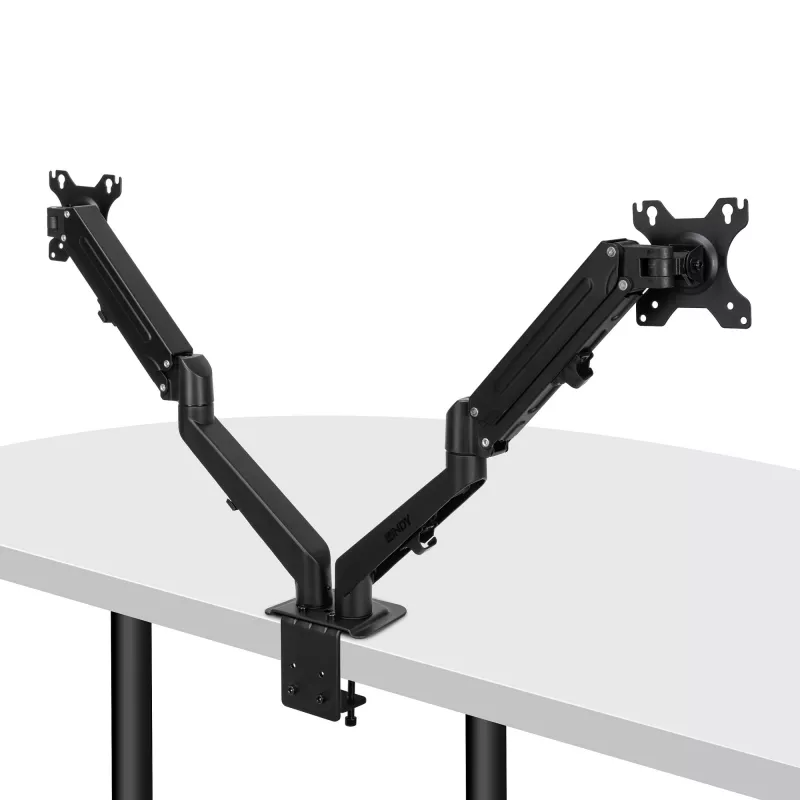 Lindy 40708 monitora stiprinājums / statīvs 68,6 cm (27 collas) Galda, Melns