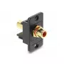 Keystone modulis DELOCK 91114 — RCA uz RCA, plakana konstrukcija, melns/sarkans