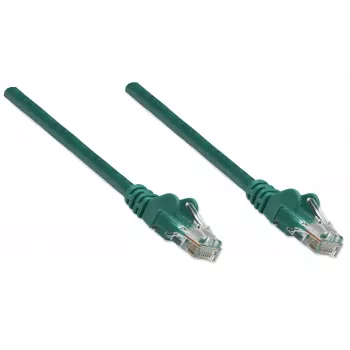 Intellinet tīkla komutācijas kabelis, Cat5e, 20 m, zaļš, CCA, U/UTP, PVC, RJ45, zeltīti kontakti, bezķeru, aizsargapvalks, mūža garantija