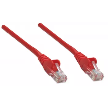 Intellinet tīkla savienojuma kabelis, Cat5e, 20 m, sarkans, CCA, U/UTP, PVC, RJ45, zeltīti kontakti, bez aizķeršanās, ar aizsargapvalku, mūža garantija