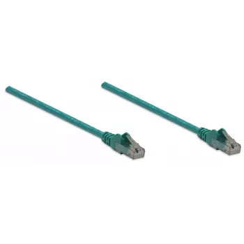 Intellinet tīkla ielāpu vads, Cat6, 10m, zaļš, CCA, U/UTP, PVC, RJ45, zeltīti kontakti, bez aizķeršanās, aizsarguzmava, mūža garantija