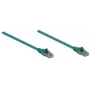 Intellinet tīkla ielāpu vads, Cat6, 10m, zaļš, CCA, U/UTP, PVC, RJ45, zeltīti kontakti, bez aizķeršanās, aizsarguzmava, mūža garantija