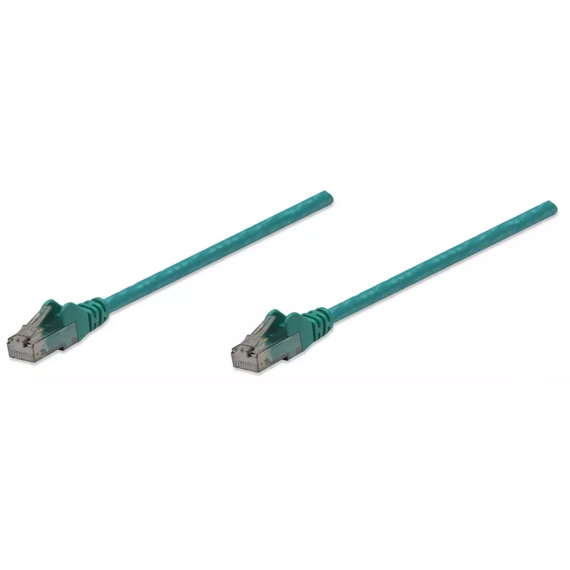 Intellinet tīkla ielāpu vads, Cat6, 10m, zaļš, CCA, U/UTP, PVC, RJ45, zeltīti kontakti, bez aizķeršanās, aizsarguzmava, mūža garantija