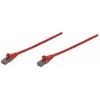 Intellinet tīkla komutācijas kabelis, Cat6, 10 m, sarkans, CCA, U/UTP, PVC, RJ45, zeltīti kontakti, bez aizķeršanās, ar fiksatoru, mūža garantija