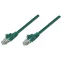 Intellinet tīkla savienotājkabelis, Cat5e, 15 m, zaļš, CCA, U/UTP, PVC, RJ45, zelta pārklājuma kontakti, neaizķeramais, ar apvalku, mūža garantija