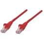 Intellinet tīkla komutācijas kabelis, Cat5e, 15 m, sarkans, CCA, U/UTP, PVC, RJ45, zeltīti kontakti, bez aizķeršanās, ar aizsargapvalku, mūža garantija