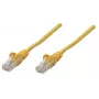 Intellinet tīkla komutācijas kabelis, Cat5e, 15 m, dzeltens, CCA, U/UTP, PVC, RJ45, zeltīti kontakti, bez aizķeršanās, ar aizsargapvalku, mūža garantija