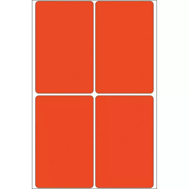 Daudzfunkciju uzlīmes HERMA 52x82 mm sarkans papīrs matēts ar roku uzrakstāms 128 gab.