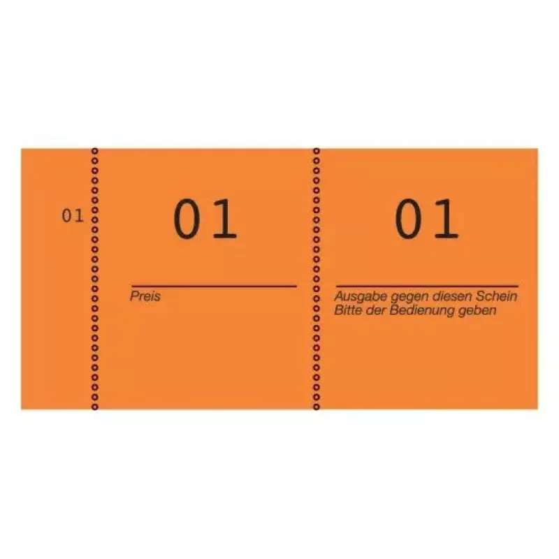 Avery 869-10-1 biļetes 100 gab. Oranžas