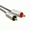 Audio kabelis Hama 00080864 1m 3,5 mm uz 2 x RCA sudrabots