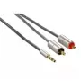 Hama 00080865 audio kabelis 2 m 3,5 mm 2 × RCA sudrabots