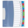 Esselte Divider Book Vivida PP 12 iedaļas, zila, daudzkrāsains, Polivinilhlorīds (PVC), A4, 266 mm, 20 mm, 320 mm