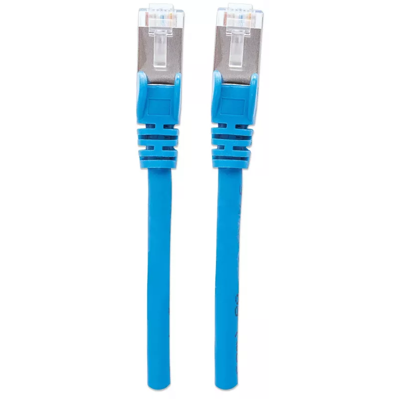 Intellinet tīkla savienotājkabelis, Cat6, 7,5 m, zils, varš, S/FTP, LSOH / LSZH, PVC, RJ45, apzeltīti kontakti, bez aizķeršanās, ar aizsargpārsegu, mūža garantija