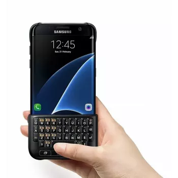 Aizsargapvalks Samsung Galaxy S6 edge+ — melns, paredzēts 79,9 mm platumam un 12,6 mm biezumam