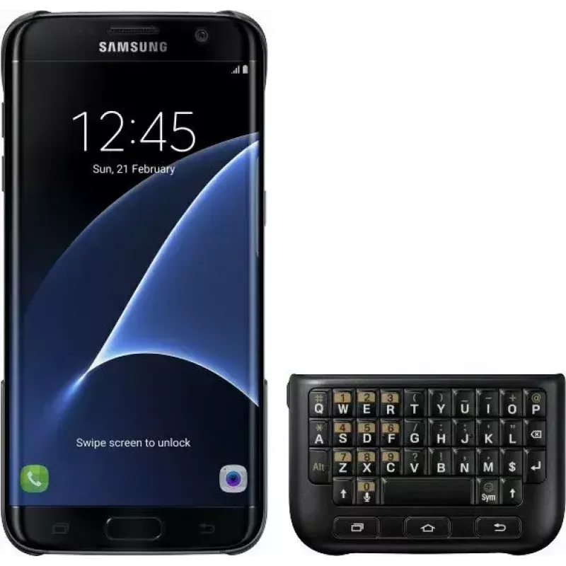 Aizsargapvalks Samsung Galaxy S6 edge+ — melns, paredzēts 79,9 mm platumam un 12,6 mm biezumam