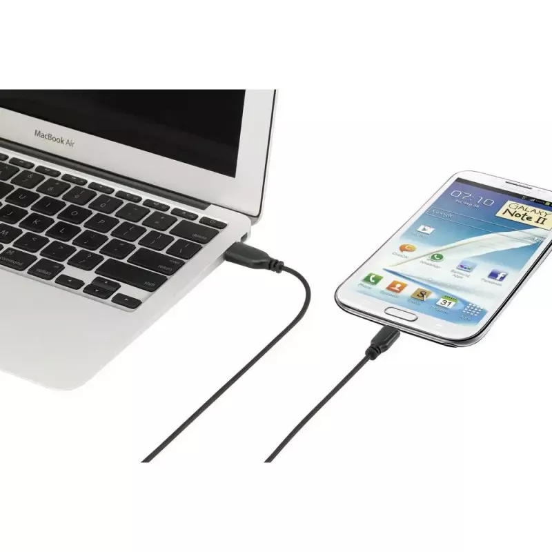 USB 2.0 datu kabelis Renkforce RF-4032111, USB A uz Micro-USB B, 1 m, melns