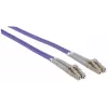 Intellinet optiskās šķiedras ielāpu vads, OM4, LC/LC, 5 m, violets, duplekss, daudzmodu, 50/125 µm, LSZH, šķiedra, mūža garantija