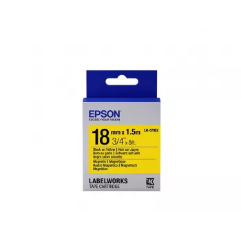 Epson etiķešu kārtridžs Magnetic LK-5YB2 melns/dzeltens 18mm (1,5m)
