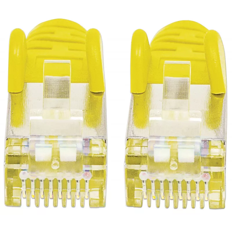 Intellinet tīkls komutācijas kabelis, Cat6A, 10m, dzeltena, Copper, S/FTP, LSOH / LSZH, PVC, RJ45, Gold Plated Contacts, Snagless, Booted, Lifetime Warranty