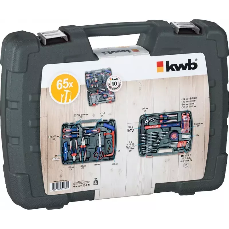 Instrumentu kaste KWB 65 PC 65 instrumenti