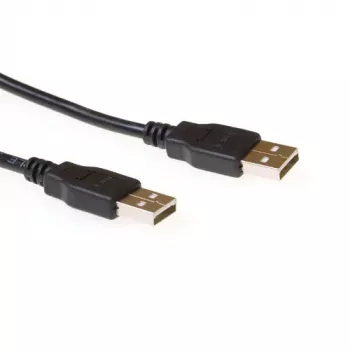 ACT USB 2.0 A vīr. - USB A vīr. 3.00 m, 3 m, USB A, USB A, USB 2.0, Melns