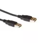 ACT USB 2.0 A vīr. - USB A vīr. 3.00 m, 3 m, USB A, USB A, USB 2.0, Melns