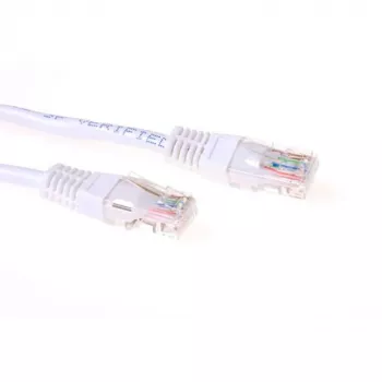 ACT 1,5 metru U/UTP CAT5E ielāpu vads baltā krāsā ar RJ45 savienotājiem