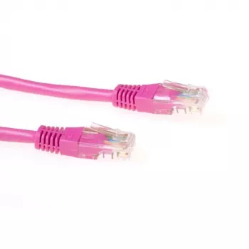 ACT rozā 3 metru U/UTP CAT6 komutācijas vads ar RJ45 savienotājiem