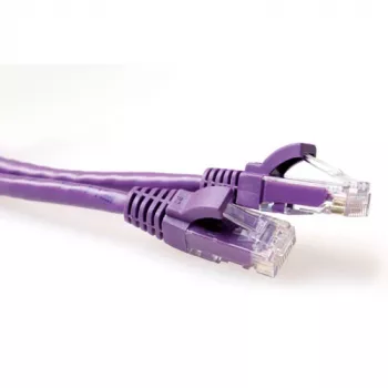 ACT violeta 20 m U/UTP CAT6A pārlāps vads ar aizsargātām spraudņu mēlītēm un RJ45 savienotājiem