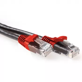 ACT melns 2 metru U/UTP CAT6A šķērssavienojuma ielāpu vads ar RJ45 savienotājiem