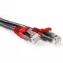 ACT melns 3 metru U/UTP CAT6A komutācijas kabelis krusteniskais ar RJ45 savienotājiem