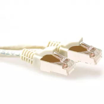 ACT ziloņkaula krāsas 7 metru SFTP CAT6A ielāpu vads, bez aizķeršanās, ar RJ45 savienotājiem