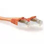 ACT oranžais 1,00 metru SFTP CAT6A komutācijas kabelis ar nesaaķējamiem RJ45 savienotājiem
