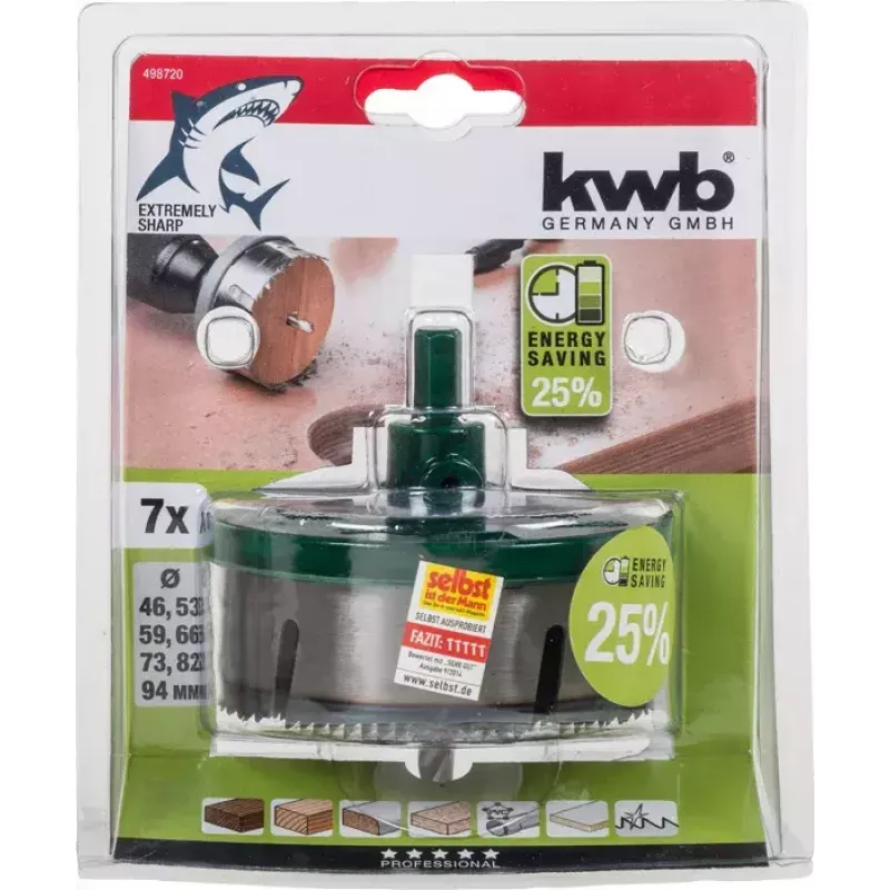 Caurumu zāģu komplekts KWB 498720 7 gab.
