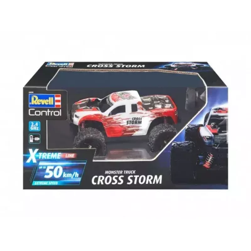 RC kāpurķēžu kravas mašīna REVELL X-Treme CROSS STORM 1:18 elektriskais modelis