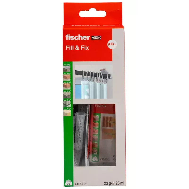 FISCHER skrūvju enkurs 51097 — viengabala sienas dībelis drošai stiprināšanai
