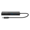 Manhattan USB-A dokotava/caurlaides centrs, pieslēgvietas (x5): Ethernet, HDMI, USB-A (x2) un VGA, Micro-USB barošanas ievades pieslēgvieta (pēc izvēles, tikai tad, ja nepieciešama papildu jauda. Nav obligāta divu monitoru funkcionalitātei. Kabelis nav iekļauts komplektā), alumīnijs, melns, trīs gadu garantija