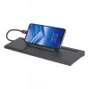 Manhattan USB-C dokstacija/centrmezgls ar karšu lasītāju un MST, pieslēgvietas (x9): Audio 3.5mm, DisplayPort, Ethernet, HDMI, USB-A (x3), USB-C un VGA, ar Power Delivery (100W) USB-C pieslēgvietai (Piezīme: nepieciešams USB-C sienas lādētājs un USB-C kabelis), Visas pieslēgvietas var izmantot vienlaicīgi